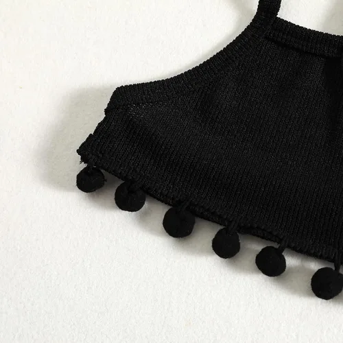 Vista 9 de Conjunto de 2 piezas para bebé niña pequeña, camiseta de manga corta con letras, pantalones acampanados, pantalones acampanados, ropa de festival