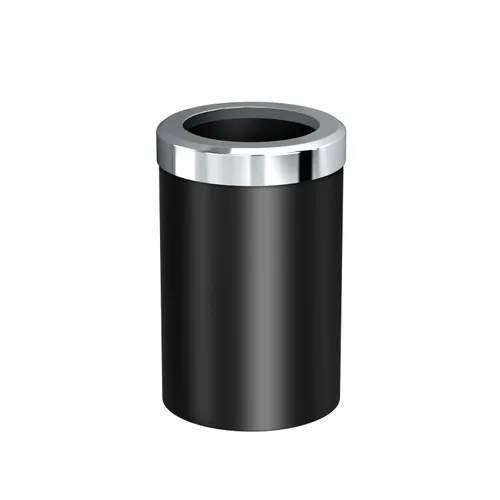 Vista 16 de Gatco Cubo de basura pequeño con tapa, redondo de acero inoxidable de 3 galones, debajo del fregadero, latón cepillado, para baño, dormitorio