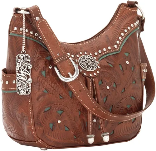 Vista 4 de American West Paquete de soporte para bolso de hombro (turquesa - encaje de dama), Turquesa - Lady Lace