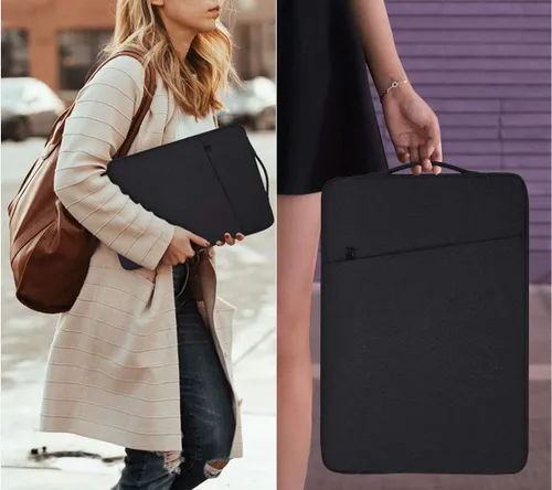 Vista 7 de Funda para portátil de 13 pulgadas para portátil de 13.5-14.4 pulgadas Surface Laptop Studio/6/5/4/3, Surface 7th de 13.8", Asus ZenBook/Dell Negro