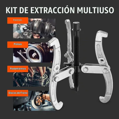 Vista 7 de VEVOR Juego de Extractor de Engranajes, Kit de Extractor de 3 Pulgadas, 4 Pulgadas, 6 Pulgadas, 8 Pulgadas, Herramienta de Extracción de Polea