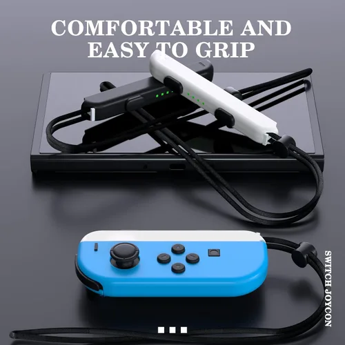 Vista 7 de Joycon Wrist Straps for Switch, Replacement for Joy Con Strap 4 Pack, Adjustable Switch Joycon Wrist Strap(Black and White)