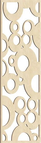 Vista 80 de 9 3/8"W x 24 3/8"H x 1/4"T Farwell Decorativos Paneles de Pared de Madera Calado, Hickory