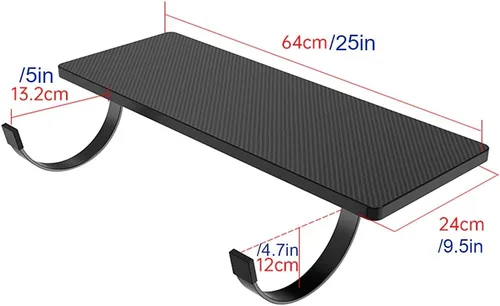 Vista 6 de Y&J Extensor de escritorio para teclado, bandeja de cajón de teclado, soporte de arco, sin perforaciones, perfecto para el dormitorio de la oficina