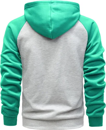 Vista 3 de GXAMOY Sudadera con capucha de forro polar con capucha para hombre, con cremallera completa, con bolsillo