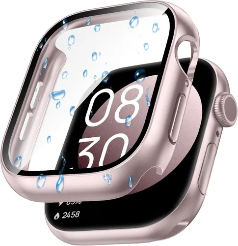 Vista 16 de Goton - Funda impermeable para Apple Watch 38 mm Series 3 2 1, protector de pantalla de vidrio templado, protección completa de policarbonato duro
