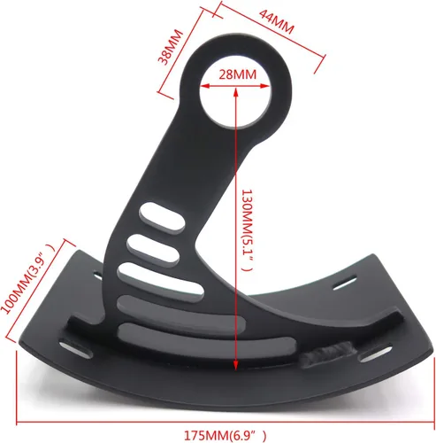 Vista 3 de SMT-Soporte para placa de matrícula compatible con Yamaha Yzf-R6 Suzuki Boulevard M109R negro [B00RW3HLLE]