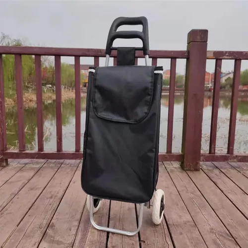 Vista 3 de Bolsa de repuesto para carrito de compras, bolsa plegable de 40 L, bolsa de almacenamiento multifuncional reutilizable, para supermercado, hogar