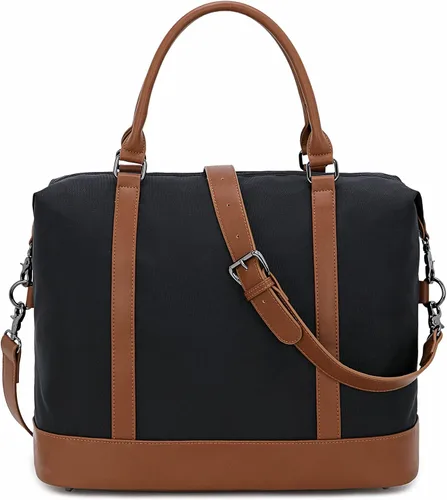 Vista 9 de CAMTOP- Bolso de viaje para mujer, de lona, para equipaje de mano, negro, (Black -1)), 6050