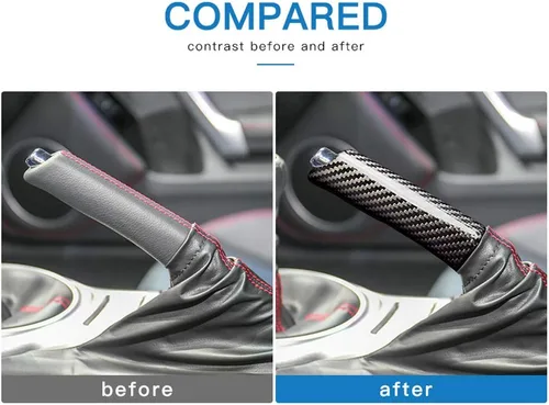 Vista 3 de AIRSPEED Cubierta de freno de mano de coche de fibra de carbono reemplazar palanca de mango de agarre para Subaru BRZ Toyota 86 2013-2020 Accesorios
