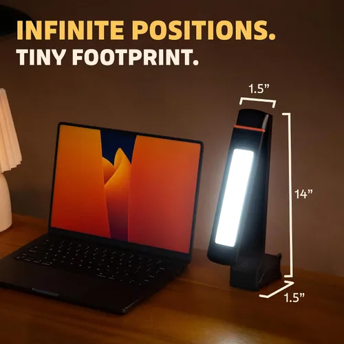 Vista 5 de Circadian Optics Lumos 2.0 Lámpara de escritorio con terapia de luz brillante Como se ve en Shark Tank Brillo ultra potente de 10,000 LUX El
