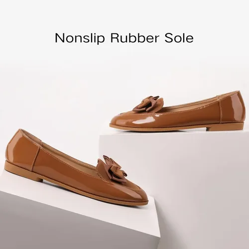 Vista 4 de Musshoe - Mocasines para mujer - Cómodos mocasines con cadena, en punta, de piso, sin cordones