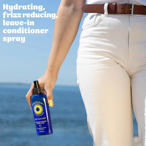 Vista 4 de Solar Recover All Natural Hair Leave-In Conditioner and Detangler Spray (paquete de 2) - Hidratante e hidratante para cabello dañado por el sol