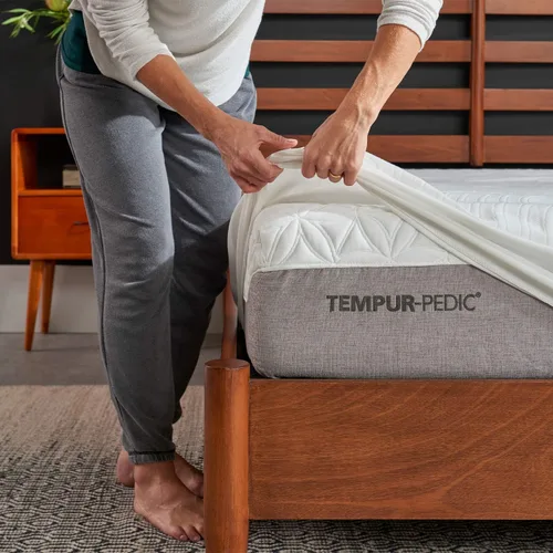 Vista 2 de Tempur-Pedic TEMPUR-Protect - Protector de colchón impermeable, tamaño King, color blanco