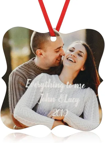 Vista 10 de Fortheday Adorno de Navidad personalizado 2023, adorno con foto personalizable, juego de decoración de árbol de Navidad, creativo (sobrevivido)