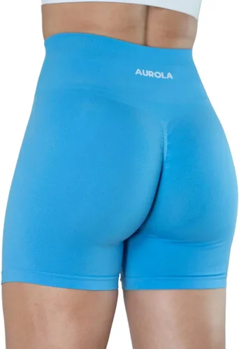 Vista 3 de AUROLA Intensify - Pantalones cortos de entrenamiento para mujer, sin costuras, para gimnasio, yoga, correr, deporte, ejercicio activo, fitness