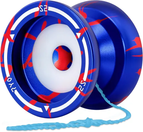 Vista 12 de Yoyo profesional S2 para niños y adultos, Yo Yo Yo de metal sensible Yoyo que no responde, yoyo de doble propósito + rodamiento KK + 10 cuerdas +