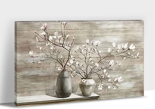 Vista 30 de Arte de pared de granja - Lienzo de arte de pared de margaritas con cita de Jesús, Hoy elijo fe, esperanza, amor, paz, alegría, pintura de flores