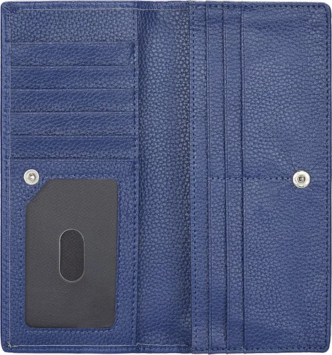 Vista 5 de Lavemi Carteras de cuero ultrafinas con bloqueo RFID para tarjetas de crédito plegables para mujeres