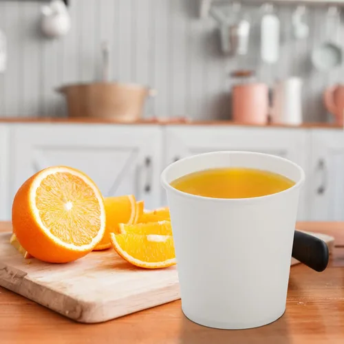 Vista 6 de Tebery Paquete de 300 tazas de café de papel blanco desechables de 6 onzas para agua, jugo, café o té