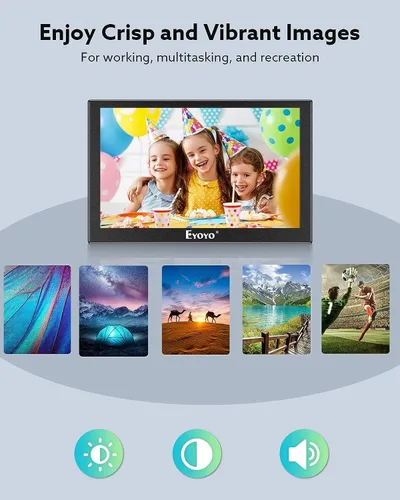 Vista 8 de Eyoyo Monitor de 5 pulgadas, 800x480 Mini TFT LCD Pantalla Pequeña Cámara Monitor de Vídeo 1/4 Agujero de Tornillo con Entrada de Video HDMI/VGA/AV