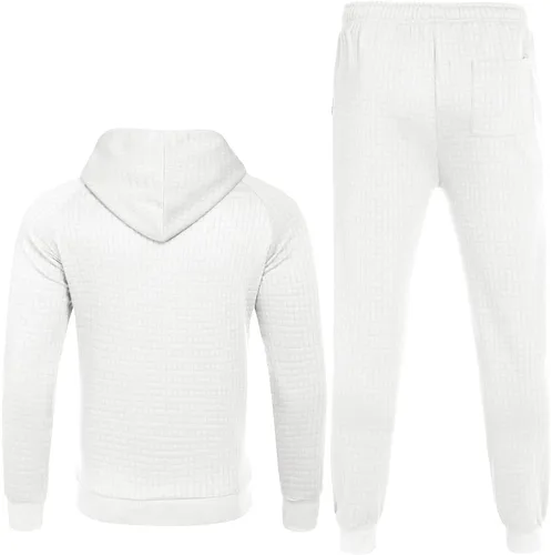 Vista 3 de COOFANDY Conjunto deportivo de 2 piezas con capucha y bolsillo para hombre