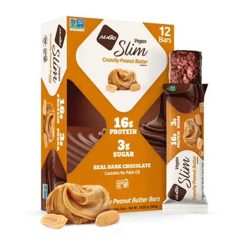 Vista 20 de NuGo Variedad delgada - Brownie Crunch 12 barras y trufa de frambuesa 12 barras, baja en carbohidratos netos, apto para dieta cetogénica, sin
