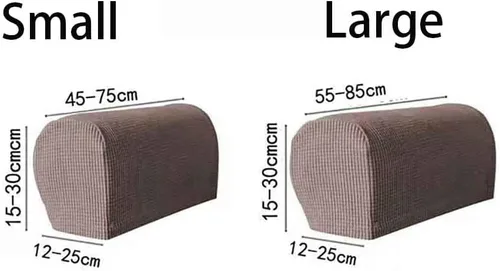 Vista 2 de Fundas elásticas para reposabrazos para sillas y sofás, fundas para reposabrazos de sofá de elastano jacquard, protector de muebles antideslizante