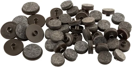 Vista 10 de SoftTouch Deslizadores redondos de fieltro para clavos de 1 pulgada, almohadillas protectoras de fieltro resistentes para muebles de madera y Negro