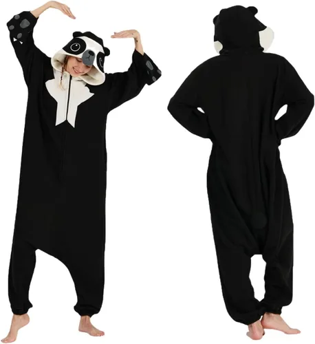 Vista 2 de SimZoo Pijama de animal para adultos, disfraz de cosplay de animales para hombres y mujeres, ropa de dormir unisex de una sola pieza