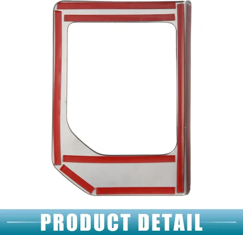 Vista 6 de Cubierta central del panel de cambio de marchas para Toyota Tundra 2014 2015 2016 2017 2018 2019 2020 2021 tono plateado