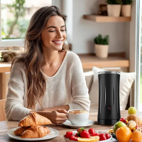 Vista 2 de 4-in-1 Milk Frother, Liksiy Milk Frother and Steamer, Auto Shut-Off Coffee Frother with Hot & Cold Foam, Quiet Design Frother Machine for Latte