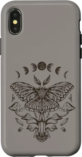 Vista 5 de Fairy Grunge Fairycore Aesthetic Goth Luna Moth Mushroom Case for iPhone 17