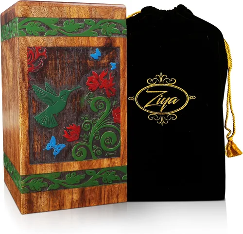 Vista 13 de ZIYA Urnas de recuerdo de mariposa para cenizas humanas, hombres o mujeres, hechas a mano, pequeña urna de cremación conmemorativa para cenizas
