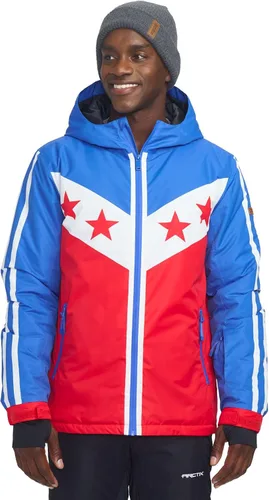 Vista 7 de Tipsy Elves Chaquetas de esquí para hombre - Divertidas y coloridas prendas de esquí con capucha impermeables para adultos