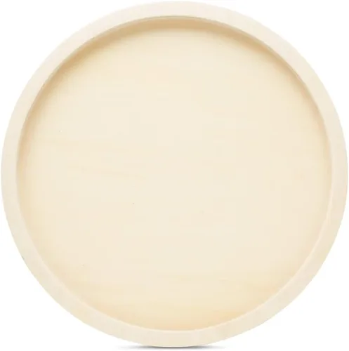 Vista 13 de Panel circular de madera de 8-3/16 pulgadas de diámetro, paquete de 1 tablero de lienzo redondo, bandejas de madera sin terminar para manualidades