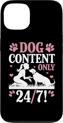 Vista 7 de Dog Content Only 24 7 Dog Mom Puppy Lover Hearts Case for iPhone 17