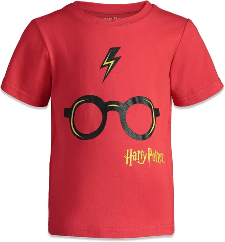 Vista 6 de Harry Potter Paquete de 3 camisetas sin botones para niños pequeños y grandes