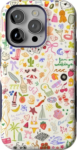 Vista 73 de Casely Funda para iPhone 14 Pro Viva La Vida Frida Kahlo Collage Floral Compatible con MagSafe Diseño protector audaz