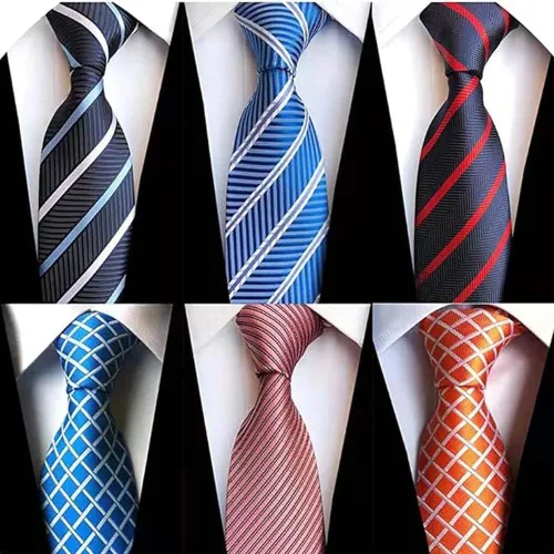 Vista 21 de WeiShang Lote de 6 corbatas clásicas de seda para hombre, corbatas tejidas jacquard Style 29