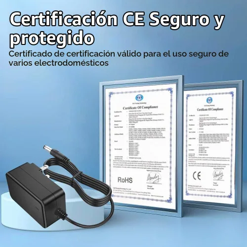 Vista 3 de Adaptador de CA de fuente de alimentación de 12 V 2 A, transformador de cable de alimentación de 12 voltios con conector de terminal LED y enchufe