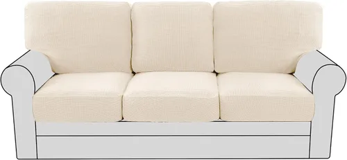 Vista 40 de H.VERSAILTEX Fundas elásticas para sillas de varias piezas, fundas para cojines ajustables para asiento y respaldo