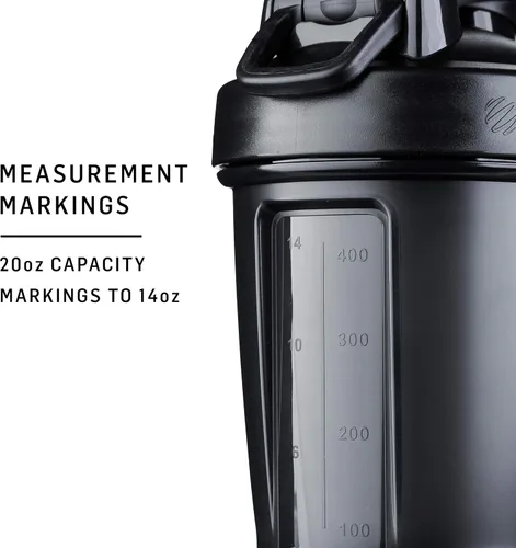 Vista 3 de BlenderBottle Classic v2 - Botella mezcladora de 20 onzas, gris guijarro, y botella mezcladora Classic V2 de 20 onzas, blanco, perfectas