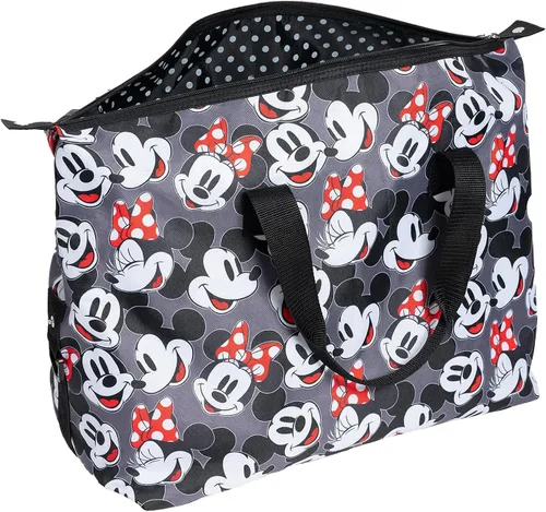 Vista 3 de Disney Tote Duffel Bag Mickey Mouse Friends All Over Print Weekender Travel