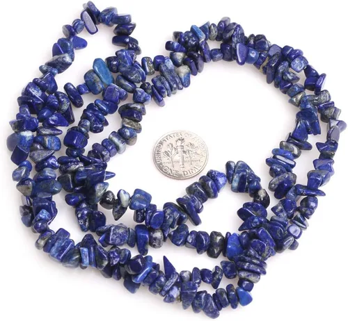 Vista 3 de Cuentas de lapislázuli para hacer joyas, piedras preciosas semipreciosas, 0.276-0.315 in, 34 pulgadas JOE FOREMAN