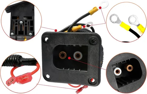 Vista 3 de Roykaw Receptáculo de cargador Powerwise para carrito de golf con arnés e interruptor de caña compatible con modelos EZGO TXT/Medalist/Workhorse