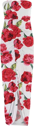 Vista 4 de Vestidos de verano fruncidos cruzados para mujer vestido sexy bodycon elegante sin mangas vestido largo para fiesta club vestido de playa