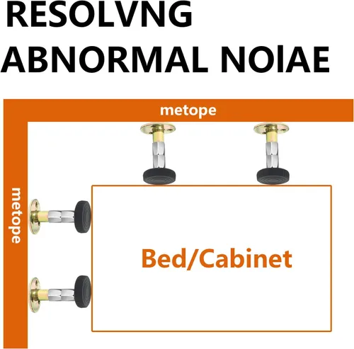 Vista 2 de 4 herramientas antivibraciones para marco de cama, tapones de cabecera ajustables roscados, para evitar que se aflojen, marco de cama, soporte