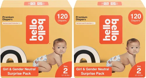 Vista 6 de Hello Bello Premium Pañales para bebé talla 6 68 unidades de pañales desechables, extra absorbentes, hipoalergénicos y ecológicos con ajuste