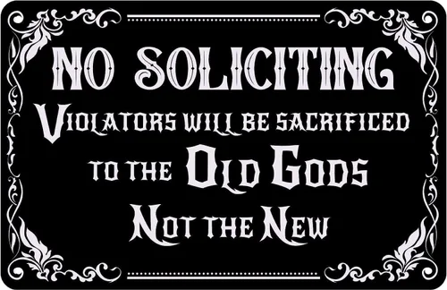 Vista 20 de Letrero de aluminio con texto en inglés "No Soliciting para casa con texto en inglés "No Soliciting" para puerta delantera, patio, «Don't Knock This